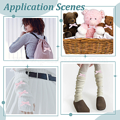 Полиэстеровые булавки с бантом&nbsp;JEWB-WH0010-89C