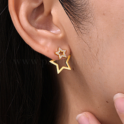 Шикарные серьги-звезды из серебра s925 для женщин KD6970