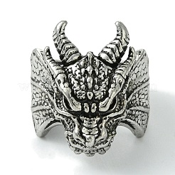 Открытые манжеты из сплава дракона&nbsp;RJEW-K275-37B-AS