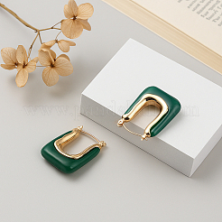 2 пара двухцветных серег-колец из сплава смолы&nbsp;EJEW-GO0002-10