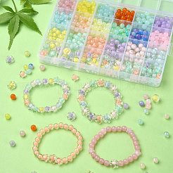 516шт 21 стильных акриловых круглых бусины&nbsp;DIY-YW0008-09