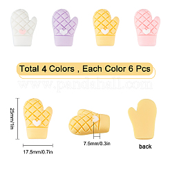 Кабошоны из смолы 24шт 4 цветов&nbsp;RESI-SC0001-83