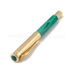 Латунные ручки из натурального малахита&nbsp;AJEW-M209-02G