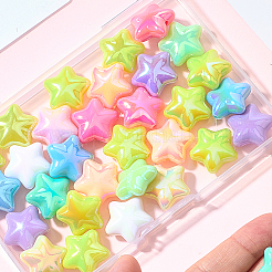 40шт УФ-покрытие непрозрачные акриловые бусины&nbsp;PACR-SC0001-12