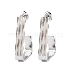 Серьги-гвоздики трапециевидной формы из нержавеющей стали 304&nbsp;EJEW-P324-13P