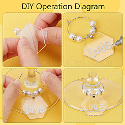 Пустые акриловые подвески для бокалов для вина&nbsp;AJEW-AB00151