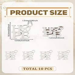 10 шт. подвески из нержавеющей стали 201&nbsp;STAS-LP0003-14