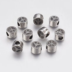 Ионное покрытие (ip) нержавеющая сталь 304 европейские бусины эмалированные оправы&nbsp;STAS-J022-045AS