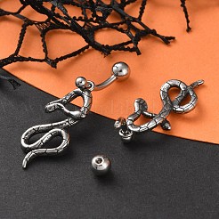 Кольца для пупка из хирургической нержавеющей стали 316 Snake&nbsp;EJEW-G416-18D-AS