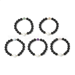 Браслеты из натуральных лавовых камней&nbsp;BJEW-JB12788