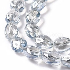 Прозрачные стеклянные бусины гальваническим пряди&nbsp;GLAA-C025-02G