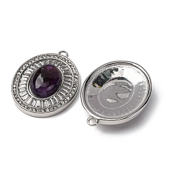 Природный аметист овальной подвески&nbsp;STAS-L080-010P-03