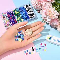 50гр 5-хцветные бусины из полимерной глины ручной работы&nbsp;CLAY-YW0002-28