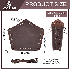 Регулируемый браслет из искусственной кожи с восковыми хлопковыми шнурами&nbsp;LS-AJEW-WH0248-455A