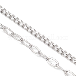 Изготовление ожерелий из цепочки-скрепки из нержавеющей стали 304&nbsp;AJEW-JB01531