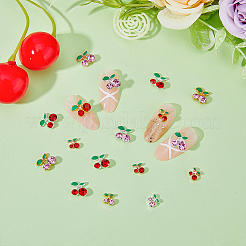 48 шт. 12 стиля кабошонов из вишневого сплава со стразами&nbsp;MRMJ-FH0001-29