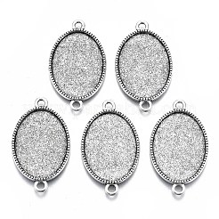 Тибетский стиль овальный сплава параметров соединителя кабошон&nbsp;LS-TIBE-Q038-002B-AS-RS