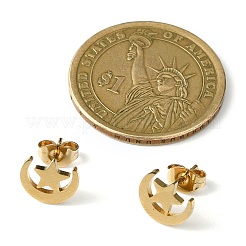 Комплекты серег-гвоздиков из нержавеющей стали 304 с микропаве из кубического циркония для женщин&nbsp;EJEW-B112-01G-03