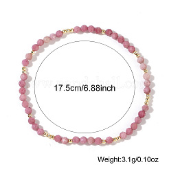 Браслеты из натуральных круглых бусин родонита для женщин&nbsp;CQ7665-1