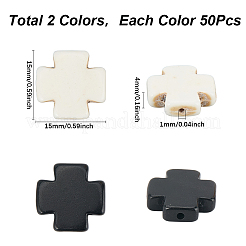 100шт 2 цвета синтетические бирюзовые бусины&nbsp;TURQ-SC0001-31