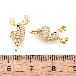 Латунные микропаве прозрачные подвески с фианитом&nbsp;KK-T077-43G