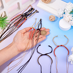 12шт 3-цветный плетеный нейлоновый шнур для изготовления браслета&nbsp;MAK-TA0001-30