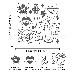 Трафареты для штампов из нержавеющей стали&nbsp;DIY-WH0279-130