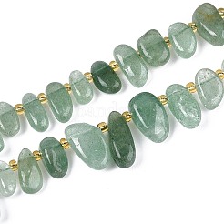 Природный зеленый бисер пряди клубники кварца&nbsp;G-Z091-A32