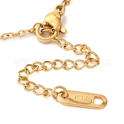 Ионное покрытие (ip) летние пляжные ожерелья из нержавеющей стали 304 с прозрачным кубическим цирконием и цепочкой-спутником&nbsp;NJEW-S004-02G