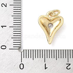 Подвеска в виде сердца из латуни с кубическим цирконием&nbsp;KK-K368-47G