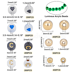 1700шт 7 стиля светящиеся акриловые бусины&nbsp;DIY-PH0003-77
