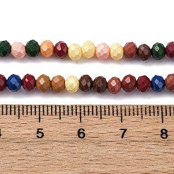 Выпечка окрашенные стеклянные бусины пряди&nbsp;LAMP-R020-03B