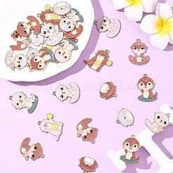 30шт 10 цвета сплава эмалевые подвески&nbsp;ENAM-YW0006-55