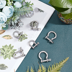 6 шт. 3 застежки-скобы с D-образным кольцом из нержавеющей стали 304&nbsp;STAS-UN0025-12