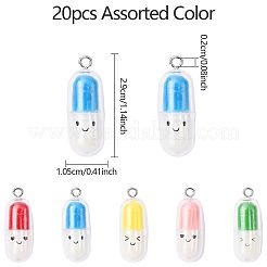 5 цветные полупрозрачные пластиковые подвески&nbsp;KY-YW0001-81A