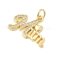 Подвески из латуни с прозрачным фианитом&nbsp;KK-G554-19G