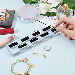 8-слотовая акриловая стойка для колец на палец&nbsp;RDIS-WH0002-10