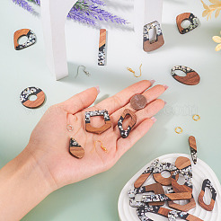 Набор для изготовления двухцветных серег с подвесками своими руками&nbsp;DIY-TA0009-01B