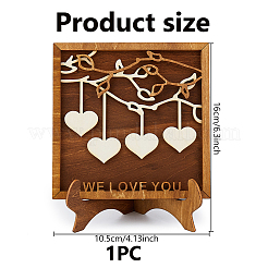 Деревянное генеалогическое древо с сердечком&nbsp;AJEW-WH0609-088