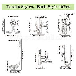 60шт 6 стиля подвески из сплава в тибетском стиле&nbsp;TIBE-SC0001-98