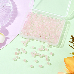 200 шт. нити круглых бусин из натурального розового кварца&nbsp;G-SP0001-19A