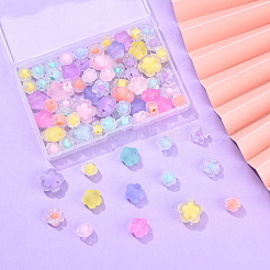 60 г 4 вида матовых прозрачных акриловых бусин&nbsp;OACR-YW0002-66