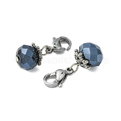 Гальванизировать граненых стеклянных подвесок&nbsp;HJEW-TAC0004-09