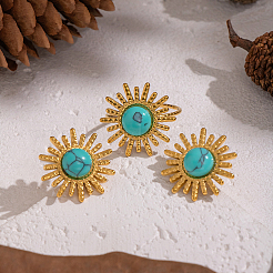 Кольца-манжеты из нержавеющей стали 304 с драгоценными камнями для женщин&nbsp;OK7494-2