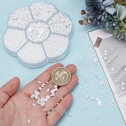 105 г набор из двух видов матовых непрозрачных стеклянных бусин SEED-GO0001-11B