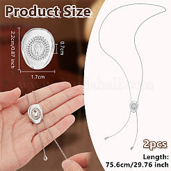 2 шт. регулируемые латунные цепи панцирного плетения в виде ковбойской шляпы&nbsp;NJEW-UN0001-78P