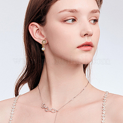 10 шт. латунные серьги-гвоздики&nbsp;KK-BBC0020-91