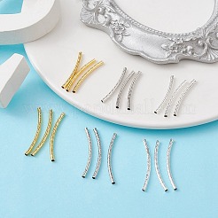 90шт 3 цвета латунные бусины трубки&nbsp;KK-YW0002-08A