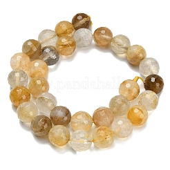 Бусины из натурального желтого гематоидного кварца класса А&nbsp;G-L642-F04-12mm