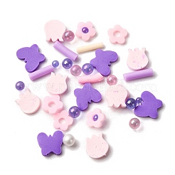 Кабошоны из полимерной глины ручной работы и пластиковые бусины для изготовления фурнитуры для бижутерии своими руками&nbsp;CLAY-B007-04C